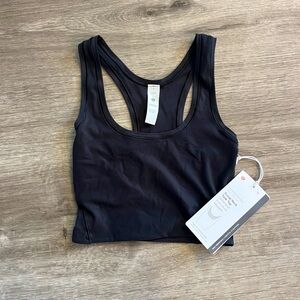 Wundermost Ultra-Soft Nulu Scoop-Neck Cropped Tank